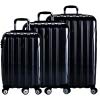 DELSEY Paris Delsey Luggage Helium Aero 3 Piece Spinner Luggage Set (Black)