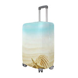 Suitcase Cover Starfish Seashell On Beach Luggage Cover Travel Case Bag Protector for Kid Girls