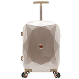 kensie Women's 3D Gemstone TSA Lock Hardside Spinner Luggage, Rose Gold, 20-Inch Carry-On