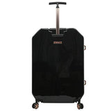 kensie Women's 3D Gemstone TSA Lock Hardside Spinner Luggage, Black, 20-Inch Carry-On