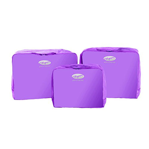 Olympia 3-Piece Packing Pouch Set, Purple
