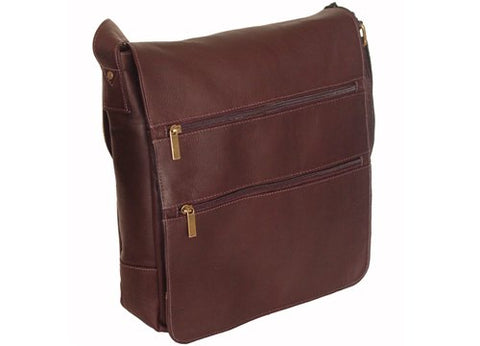 David King & Co. Laptop Messenger Bag With 2 Zip Pockets, Cafe, One Size