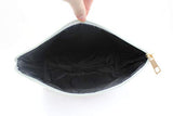 Aibearty Women Holographic Geometric Clutch Handbag Leather Makeup Purse Cosmetic Toiletry Bag