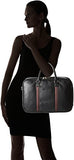 Ben Sherman Faux Leather Double Gusset Top Zip 15” Computer Case Laptop Briefcase, Black, One Size