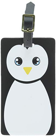 Graphics & More Penguin Cute Luggage Tags Suitcase Carry-on Id, White