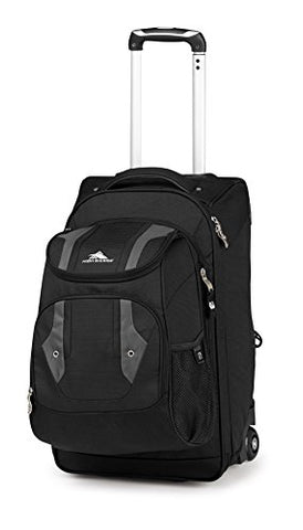 High Sierra Adventure Access Carry On Wheeled Backpack, Black/Charcoal
