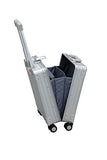 Aleon 20" Vertical Carry-On Aluminum Hardside Luggage Or Business Briefcase (Platinum) Sliver