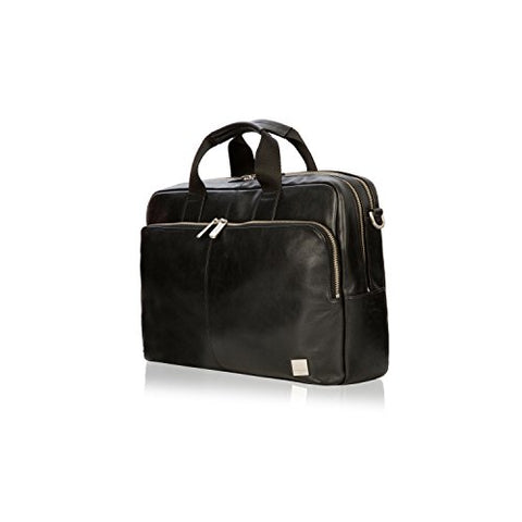 Knomo Luggage Men'S Knomo Brompton Classic Amesbury Full Leather Double Zip Brief 15" Briefcase,