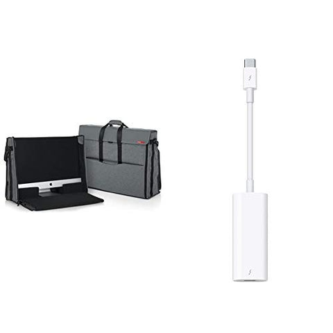 Gator Cases Creative Pro Series Nylon Carry Tote Bag for Apple 27" iMac Desktop Computer (G-CPR-IM27) & Apple Thunderbolt 3 (USB-C) to Thunderbolt 2 Adapter