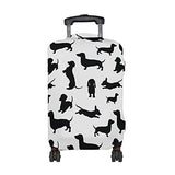 GIOVANIOR Black Dogs Dachshund Luggage Cover Suitcase Protector Carry On Covers