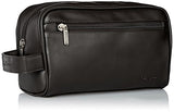 Ben Sherman Luggage Mayfair Grainy Pvc Top Zip Single Compartment Travel Kit, Black