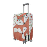 Suitcase Cover Red Cherry Fruit Fox Luggage Cover Travel Case Bag Protector for Kid Girls