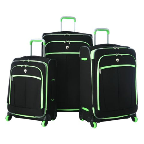 Olympia Evansville 3Pc Luggage Set, Lime, One Size