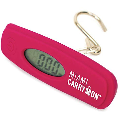 Miami CarryOn Digital Hanging Luggage Scale with Stainless Steel Hook - 110 Lbs / 50KG