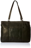 Piel Leather Large Shopping Bag, Black, One Size