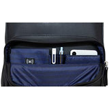 Kenneth Cole On Track Pack Vegan Leather 15.6” Laptop & Tablet Bookbag Anti-Theft RFID Backpack for School, Work, & Travel, Black, Laptop