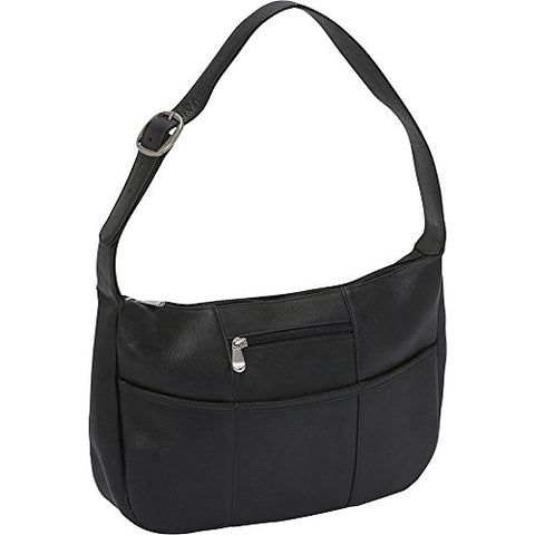 Le Donne Leather Quick Slip Shoulder Bag (Black)