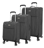 Regent Square Travel - Lightweight Luggage Set With Spinner Goodyear Wheels - Set of 3 Pieces - Soft Case - Grey