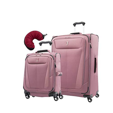 Travelpro Maxlite 5 | 3-Pc Set | Int'L Carry-On & 29" Exp. Spinners With Travel Pillow (Dusty Rose)