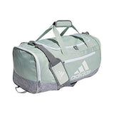adidas Defender III Medium Duffel Bag, Green Tint/White, One Size