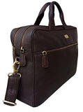Devil Hunter 16 Inch Retro Buffalo Hunter Leather Laptop Messenger Bag Office Briefcase College Bag