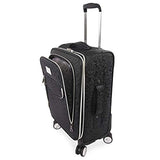 BEBE Women's Carissa 21" Expandable Spinner Carry Tossed Black