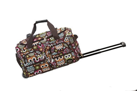 Rockland 22 Inch Rolling Duffle Bag, Owl, One Size