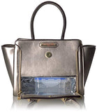 Nicole Lee Women's Ciel Medium Smart Lunch Handbag (Silver) Travel Shoulder Bag, One Size