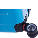 Ed Heck Luggage Riley 25" Expandable Hardside Checked Spinner Luggage (Blue)