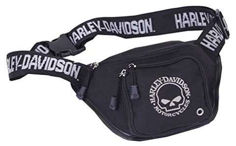 Harley-Davidson Willie G Skull Logo Belt Bag, Water-Resistant, Black 99426-SKULL