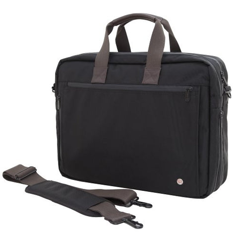 Token Bags Lawrence Laptop Bag Large With Back Zipper, Black, One Size