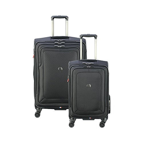 Delsey Luggage Cruise Lite Softside Luggage Set (21"/25"), Black