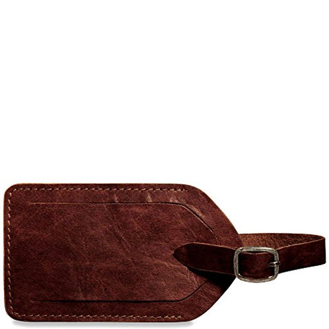 Jack Georges Voyager Collection Leather Luggage Tag In Brown