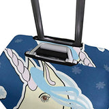 Suitcase Cover Unicorn Floral Luggage Cover Travel Case Bag Protector for Kid Girls