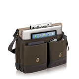 Solo Mercer 15.6" Laptop Briefcase, Olive/Espresso