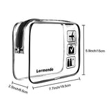 2Pcs/Pack Lermende Clear Toiletry Bag Tsa Approved Travel Carry On Airport Airline Compliant Bag