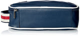 Ben Sherman Regent's Park Faux Leather Single Compartment Zip Around Travel Kit, Navy/White