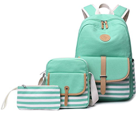 School Backpack for Girls, Gazigo Womens High School College Bookbags Laptop Bag (Green)