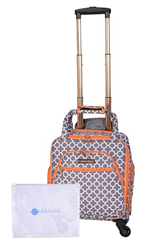 Jenni Chan Medley 2-Piece Set 15" Spinner Tote + 311 Bag Travel, Grey, One Size