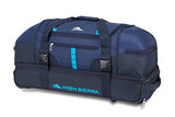 High Sierra 89573-6200 Evolution Wheeled Drop Bottom Duffel Bag, True Navy/Midnight/Pool, 30"