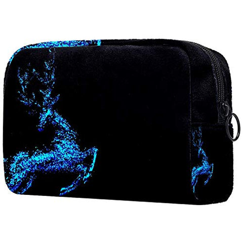 LEVEIS Starlight Deer Makeup Bag Cosmetic Bags Toiletry Travel Organizer for Women, Portable Storage Organzier for Cosmetics, Make Up Tools, Toiletries