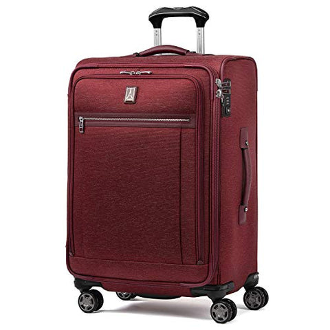 Travelpro Luggage Platinum Elite 25" Expandable Spinner Suitcase W/Suiter, Bordeaux