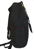 Adrienne Vittadini Quilt Backpack Bag Purse Handbag Black Back Pack