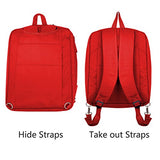 Vangoddy Bonni 3-In-1 Messenger Bag Backpack Tote (Red) For Dell Alienware 15 | Inspiron 15 | Xps