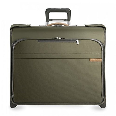 Briggs & Riley Baseline Deluxe Wheeled Garment Bag, Olive, Small