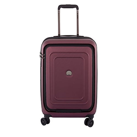 Delsey Luggage Cruise Lite Hardside 21" Carry On Exp. Spinner Trolley With Front Pocket, Black