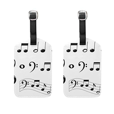 Set of 2 Luggage Tags Music Note Sketches Sloth Business Baggage Suitcase Labels Travel Accessories