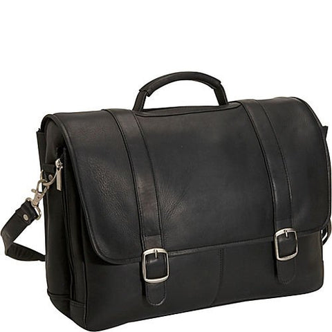 David King & Co. Porthole Laptop Briefcase, Black, One Size