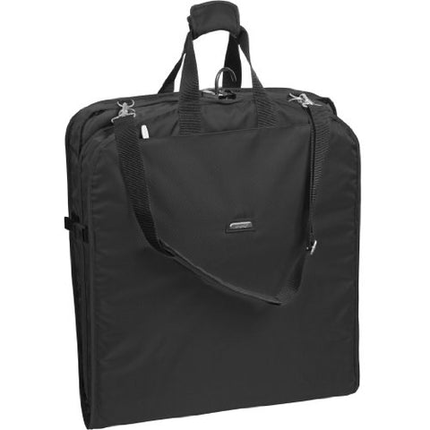 WallyBags Luggage 42" Shoulder Strap Garment Bag, Black
