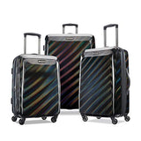 American Tourister Moonlight Hardside Expandable Luggage with Spinner Wheels, Iridescent Black, Carry-On 21-Inch